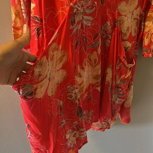Free People red/orange Boho Dress (Size 4) - Picture 5 of 7